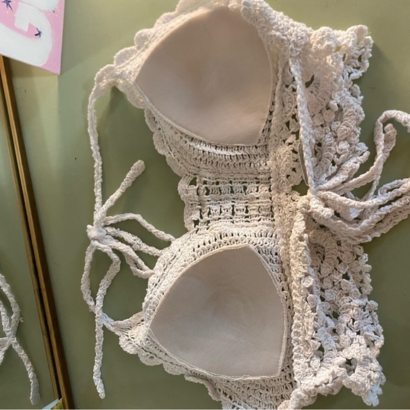 Crotchet top white - Picture 2 of 3